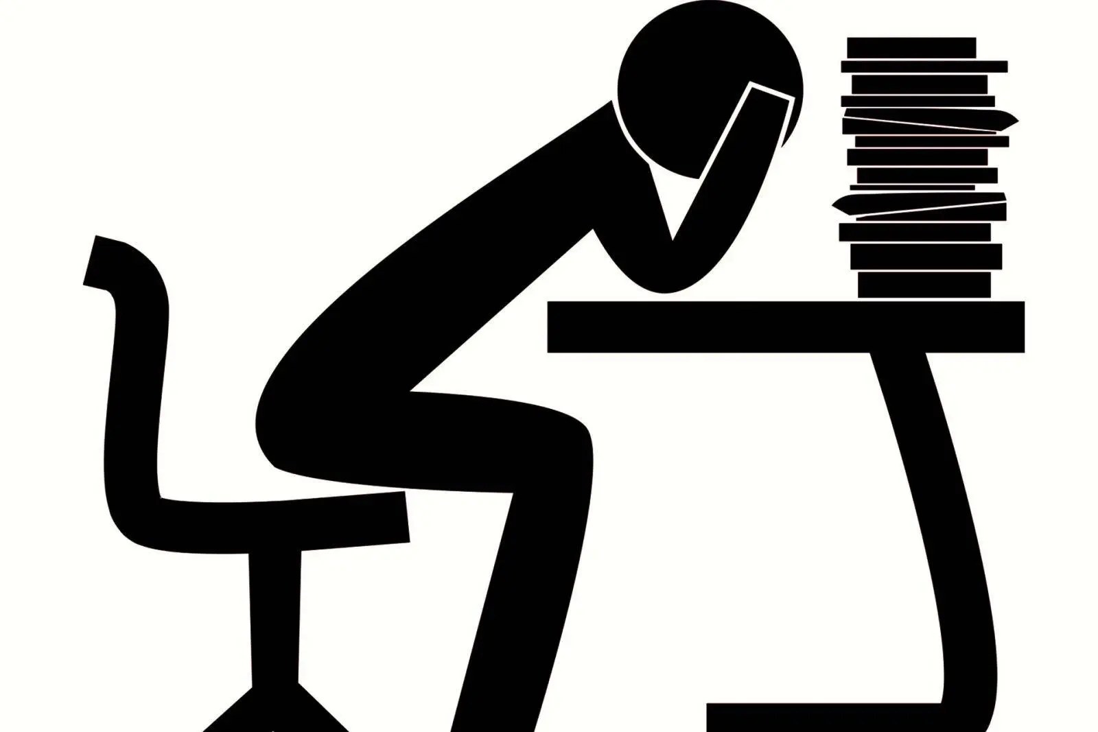 Figure of student studying: Preparing for examinations