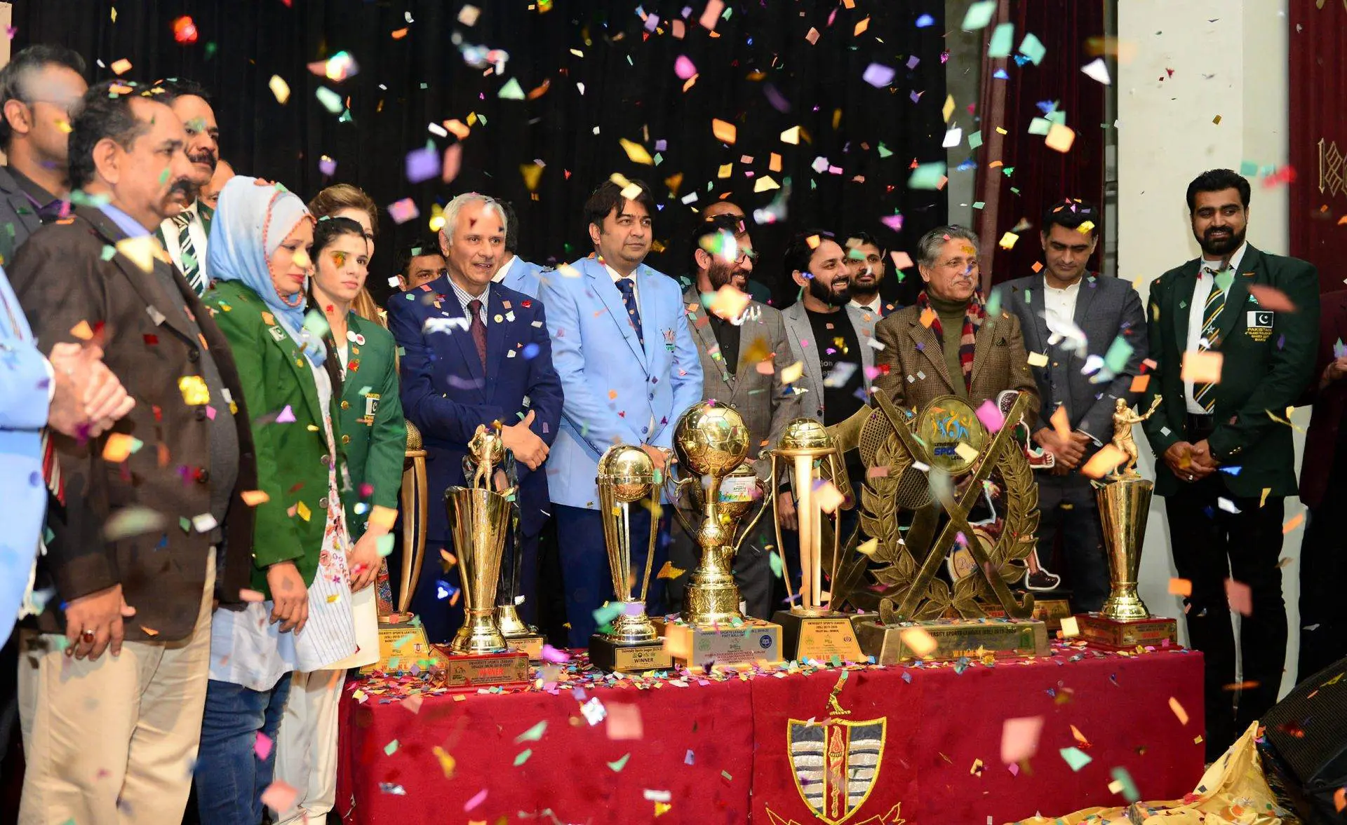 Raja Yasir Unveils University Sports League Trophy