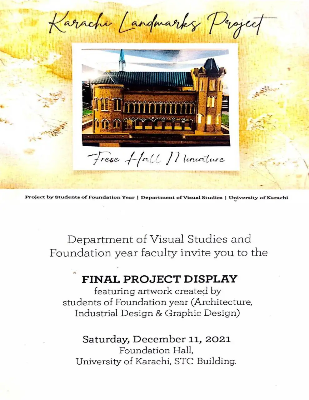 KU VS students create real life architectural landmarks of Karachi
