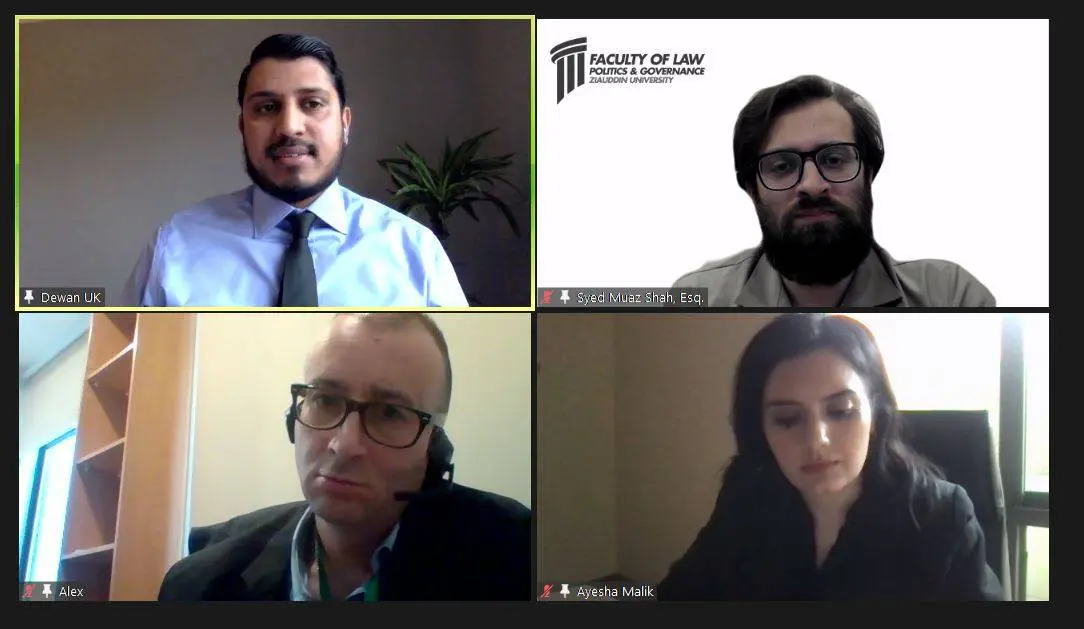 Ziauddin University Faculty of Law hosts a webinar on Kashmir Day