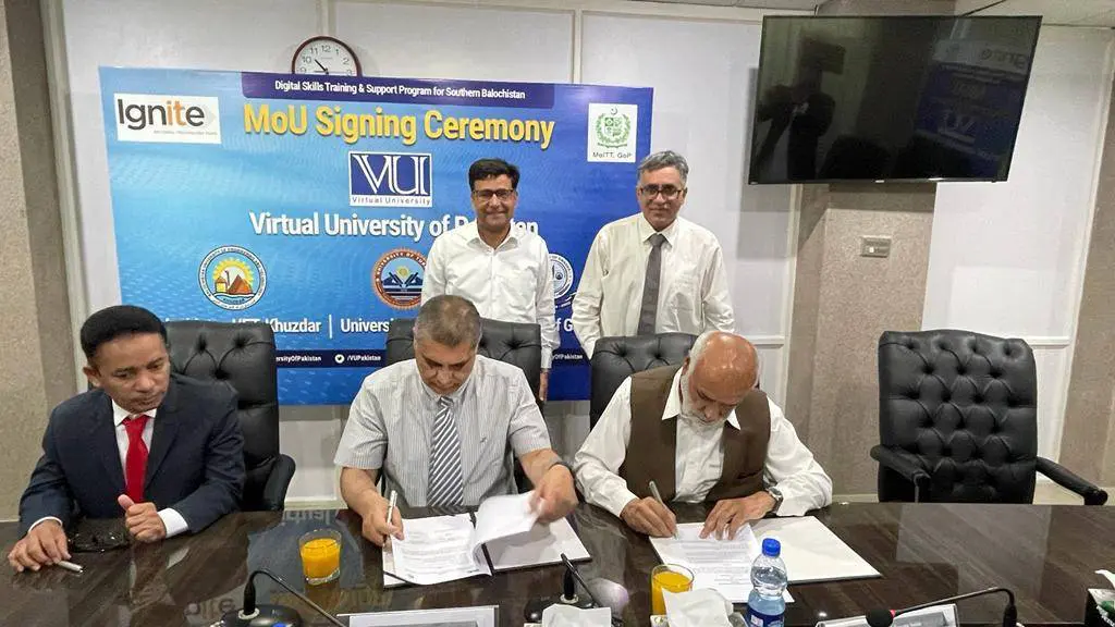 VU MoU University of Gwadar