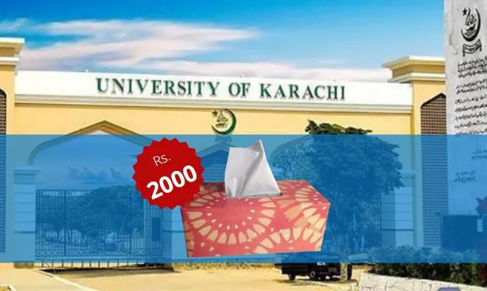 KU box of tissue paper