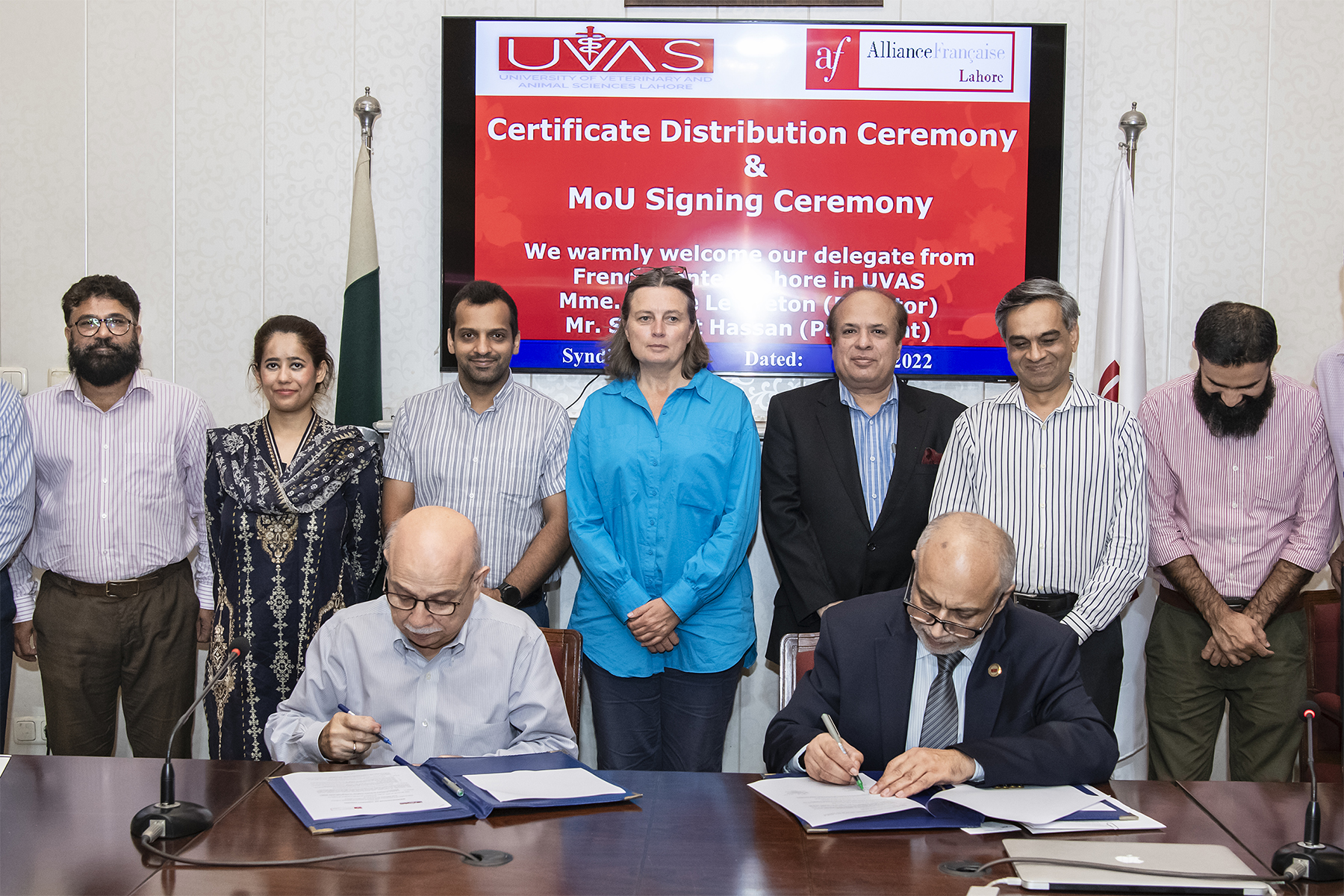 UVAS inks MoU with Alliance Française of Lahore (AFL)