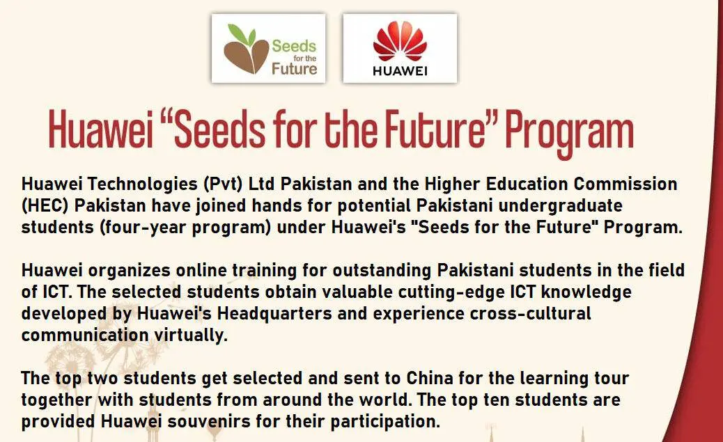 Huawei Seeds for the Future Program