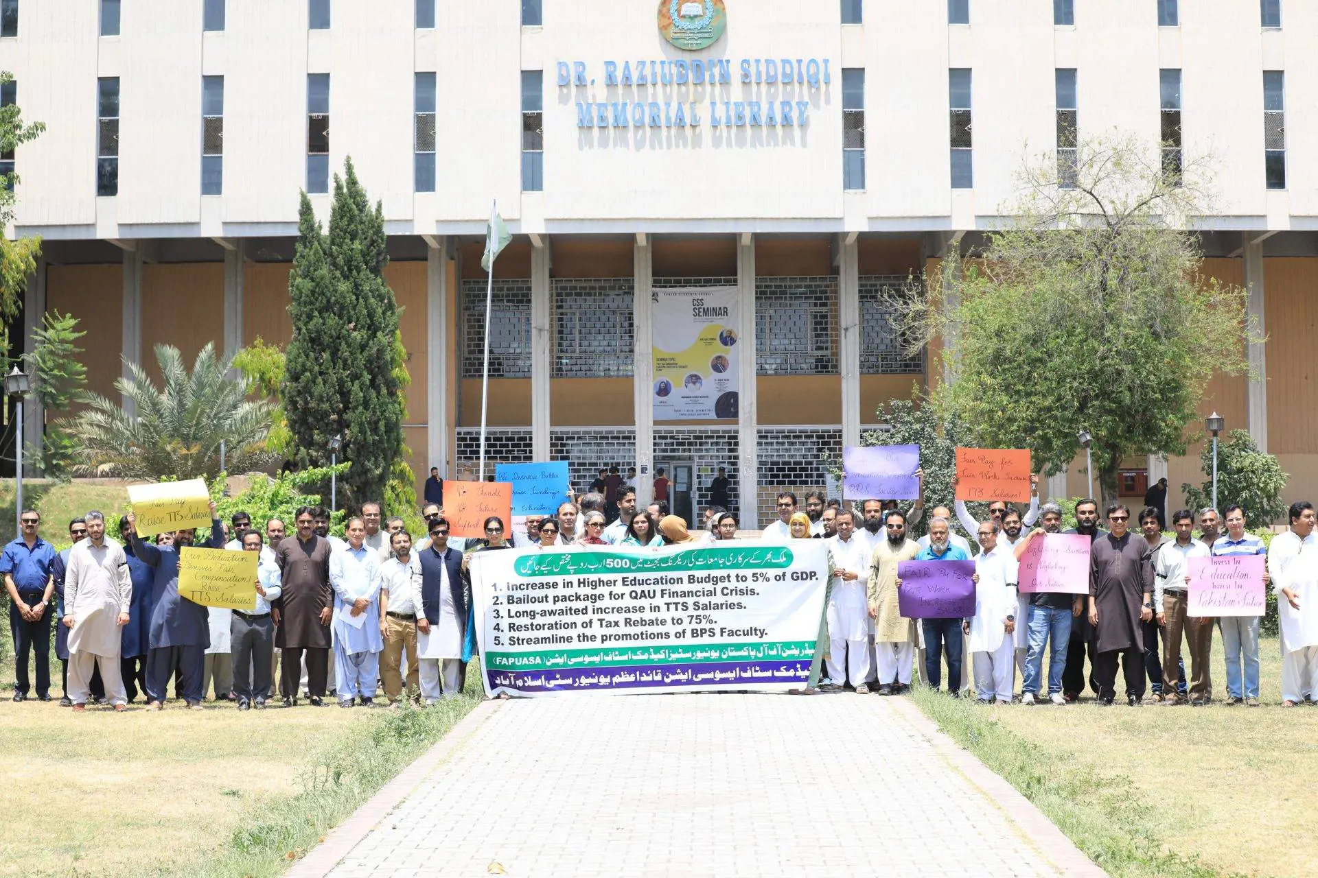 ASA QAU Stages Peaceful Protest