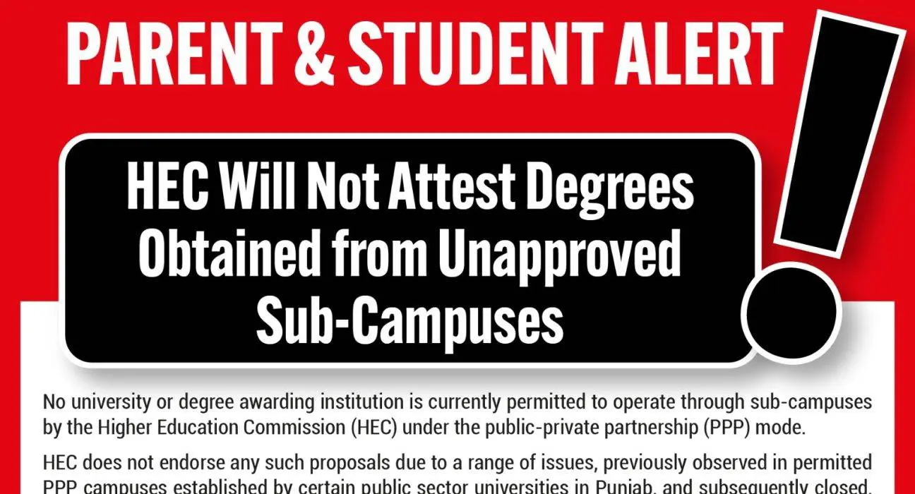 HEC Warns Students Against Illegal University Sub-Campuses
