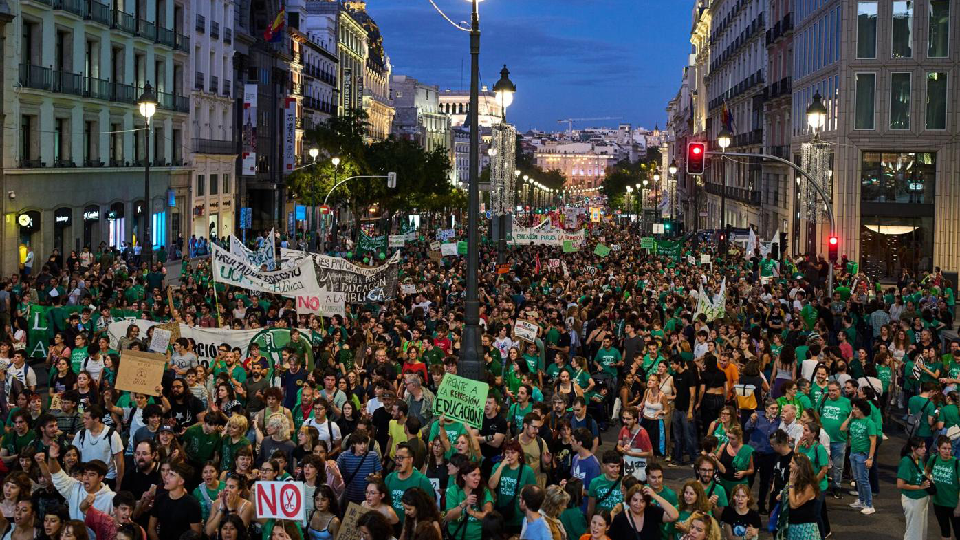 March in Madrid to Defend Public Education